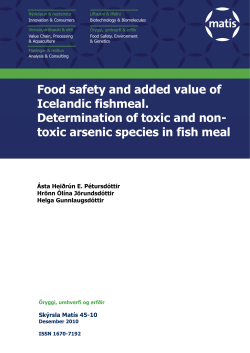 toxic arsenic species in fish meal