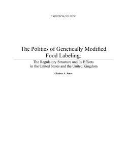 The Politics Of Genetically Modified Food Labeling
