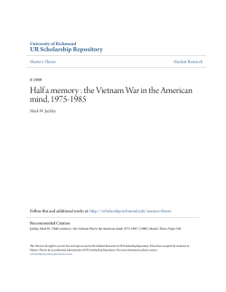 Half a memory : the Vietnam War in the American mind, 1975-1985