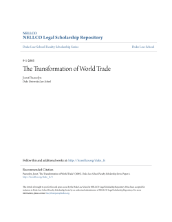 The Transformation of World Trade