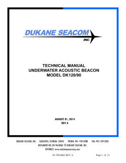 technical manual underwater acoustic beacon
