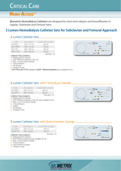 Hemo-Access&trade; Catalogue
