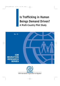 Is Trafficking in Human Beings Demand Driven? A Multi