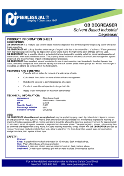 QB DEGREASER Solvent Based Industrial Degreaser