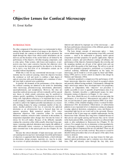 Objective Lenses for Confocal Microscopy