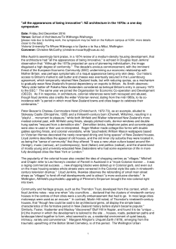 "all the appearances of being innovative": NZ architecture in the 1970s