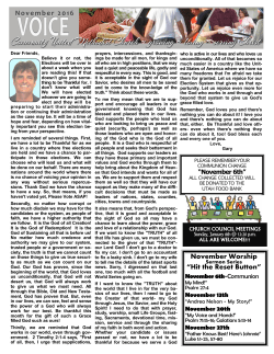 November 2016 - Community United Methodist Church
