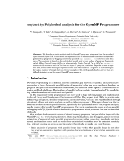 ompVerify: Polyhedral analysis for the OpenMP Programmer