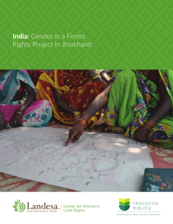 India: Gender in a Forest Rights Project in Jharkhand