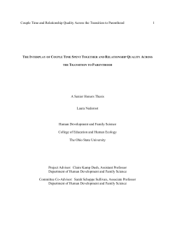 Couple Time and Relationship Quality Across the Transition to