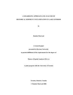 a gis-kriging approach and analysis of historical sediment