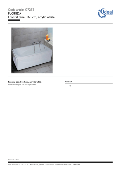 Florida - Frontal panel 160 cm, acrylic white (Code