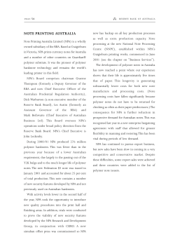 RBA Annual Report - Note Printing Australia