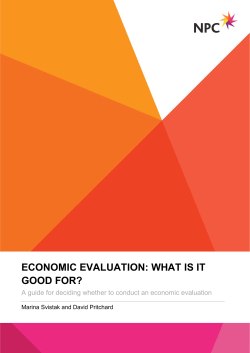 economic evaluation - New Philanthropy Capital