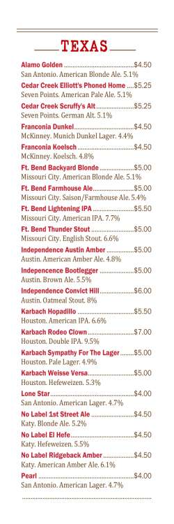 Alamo Golden .........................................$4.50 San