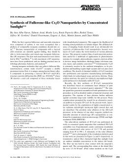 Synthesis of Fullerene-like Cs2O Nanoparticles by Concentrated