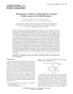 Photoprotection of Vitamins in Skimmed Milk by an - e
