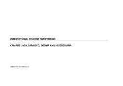 Competition - 4th International Conference the Importance of place