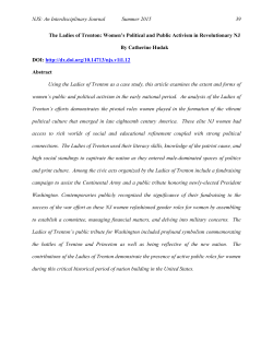 NJS: An Interdisciplinary Journal Summer 2015 39 The Ladies of