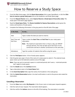 How to Reserve a Study Space