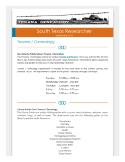 South Texas Researcher - San Antonio Public Library