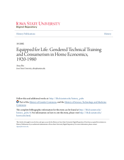 Equipped for Life: Gendered Technical Training and Consumerism