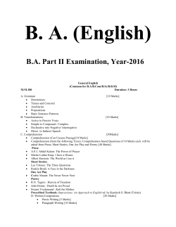 English - Maharaja Ganga Singh University