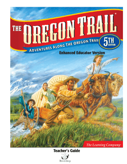 Oregon Trail 5 Network Teacher Guide