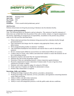 Booking Clerk