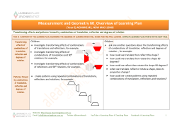 Measurement and Geometry 60_Overview of Learning Plan