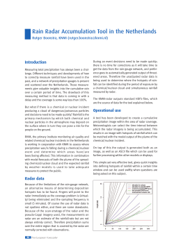 Rain Radar Accumulation Tool in the Netherlands