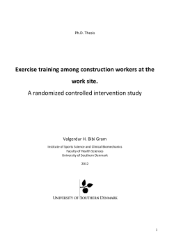 Exercise training among construction workers at the work site. A