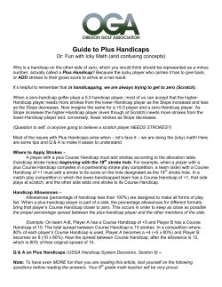 Guide to Plus Handicaps
