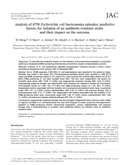 Analysis of 4758 Escherichia coli bacteraemia episodes: predictive