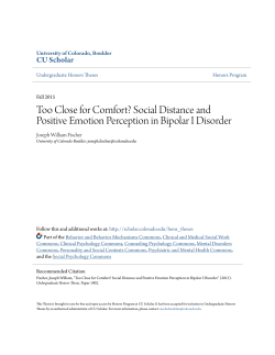 Too Close for Comfort? Social Distance and Positive
