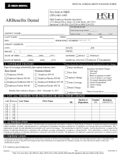 Delta Dental Enrollment Form