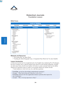 Dialectical Journals - Scott County Schools