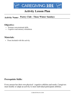 Activity Lesson Plan