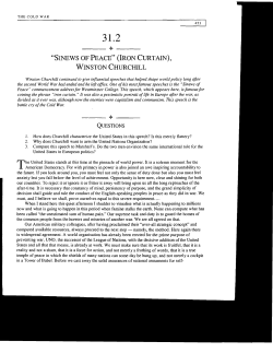 "sinews of peace" (iron curtain), winston churchill