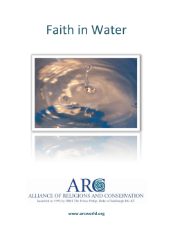 Faith in Water - Alliance of Religions and Conservation