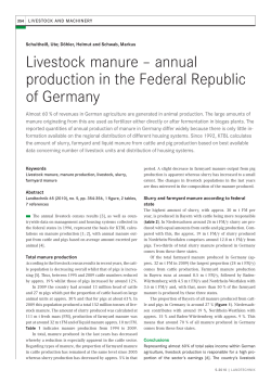 Livestock manure &ndash; annual production in the Federal Republic of