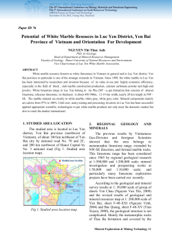 Potential of White Marble Resouces in Luc Yen District, Yen Bai