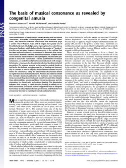 The basis of musical consonance as revealed - McDermott Lab