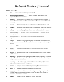 The Logical Structure of Argument