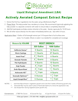 LARGE AACE (250-1000 gal) Recipe
