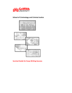 School of Criminology and Criminal Justice Survival Guide for Essay