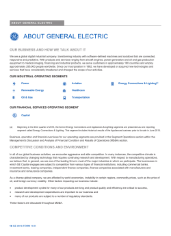 ABOUT GENERAL ELECTRIC