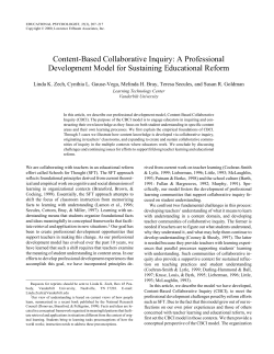 Content-Based Collaborative Inquiry: A Professional Development
