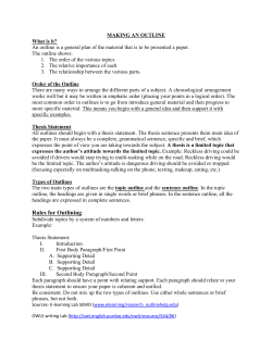 Rules for Outlining - Mineral Area College