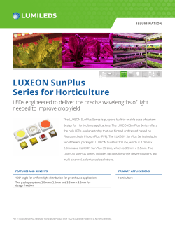 LUXEON SunPlus Series for Horticulture